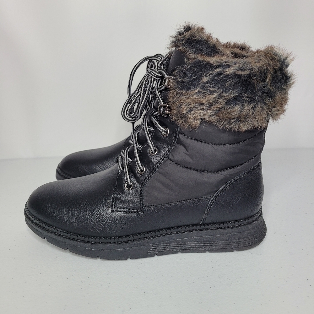 **FINAL SALE** NIB Journee Collection Flurry Black Faux Fur Boots